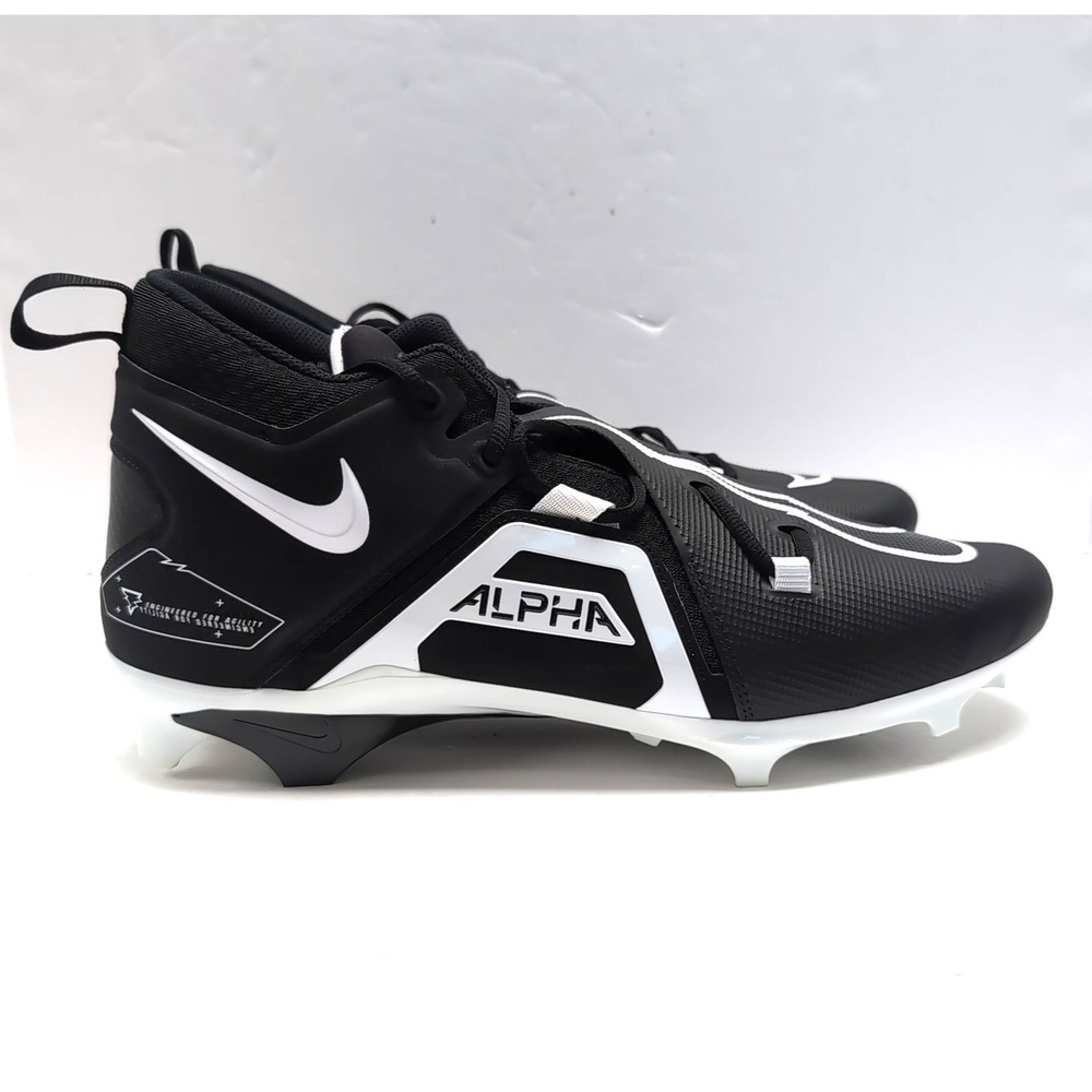 Nike Alpha Menace Pro 3 Mid Football Cleats Mens 16 Black CT6649-001 NEW NWOB